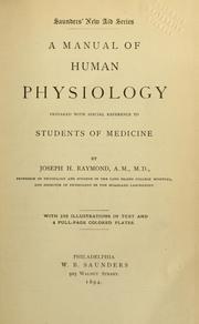 Cover of: A manual of human physiology by Raymond, Joseph H.