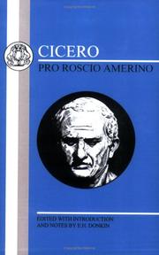 Cover of: Cicero: Pro Roscio Amerino (Bristol Latin Texts Series) (Bristol Latin Texts Series)