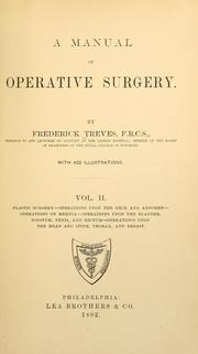 Cover of: A manual of operative surgery.
