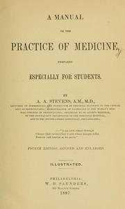 Cover of: A manual of the practice of medicine: prepared especially for students