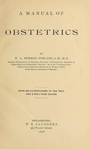 Cover of: A manual of obstetrics