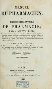 Cover of: Manuel du pharmacien: ou, Précis élémentaire de pharmacie
