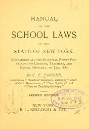 Cover of: Manual of the school laws of the state of New York