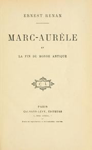 Cover of: Marc-Aurèle et la fin du monde antique. by Ernest Renan