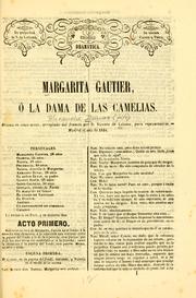 Cover of: Margarita Gautier, o, La dama de las camelias: drama en cinco actos