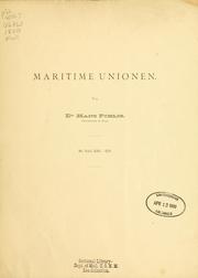 Cover of: Maritime Unionen. by Hans Pohlig