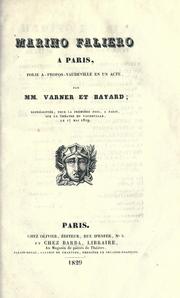 Cover of: Marino Faliero à Paris: folie à-propos-vaudeville en un acte