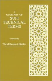 Cover of: A glossary of Sufi technical terms