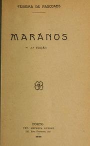Cover of: Marános [por] Teixeira de Pascoaes.