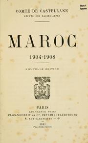 Cover of: Maroc, 1904-1908