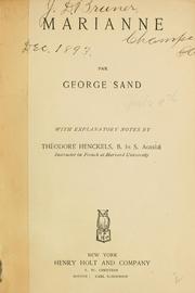 Cover of: Marianne by George Sand, George Sand