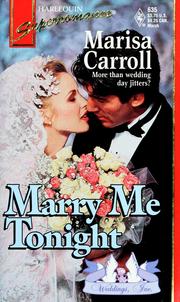 Cover of: Marry Me Tonight