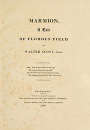 Cover of: Marmion, a tale of Flodden Field by Sir Walter Scott