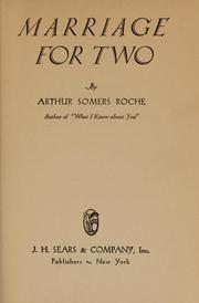 Cover of: Marriage for two