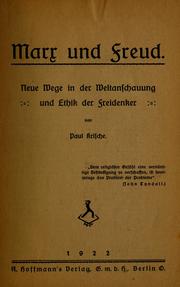 Cover of: Marx und Freud: neue Wege in der Waltanschauung und Ethik der Freidenker