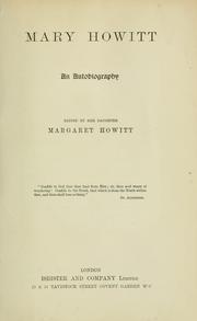 Cover of: Mary Howitt by Mary Botham Howitt