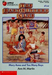 Cover of: Mary Anne and Too Many Boys (The Baby-Sitters Club #34)