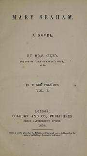 Cover of: Mary Seaham. A novel.