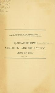Cover of: Massachusetts school legislation | Massachusetts