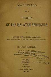 Cover of: Materials for a flora of the Malayan Peninsula.