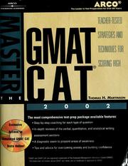 Cover of: Master the GMAT CAT 2002 by Thomas H. Martinson
