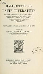 Cover of: Masterpieces of Latin literature by Gordon Jennings Laing