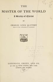 Cover of: The Master of the world: a study of Christ
