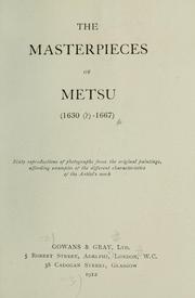 Cover of: The masterpieces of Metsu (1630 (?) -1667) | Gabriel Metsu