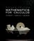 Cover of: Mathematics for calculus