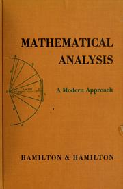 Front cover of Mathematical analysis by Walter T. Hamilton
