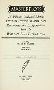 Cover of: Masterplots; combined editions. by Frank N. Magill