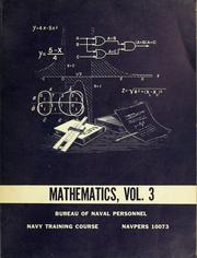 Cover of: Mathematics. by United States. Bureau of Naval Personnel