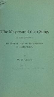 The Mayers and their song by William Blyth Gerish