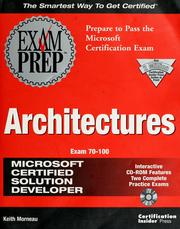 Cover of: MCSD architectures exam prep by Keith Morneau