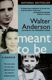 Cover of: Meant to be by Anderson, Walter