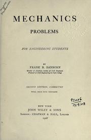 Cover of: Mechanics problems.