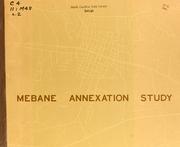 Cover of: Mebane annexation study by North Carolina. Division of Community Planning