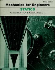 Cover of: Mechanics for engineers: statics