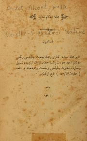 Cover of: Mecelle-'i akm-i 'adlye by Ahmet Cevdet Paşa, Ahmet Cevdet Paa