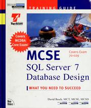 Cover of: MCSE training guide: SQL Server 7 database design : exam 70-029