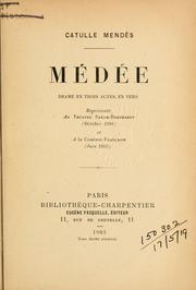 Cover of: Médée, drame en trois actes, en vers. by Catulle Mendès
