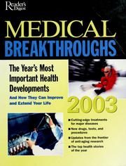 Cover of: Medical breakthroughs 2003 by 