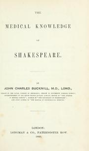 Cover of: medical knowledge of Shakespeare.