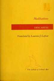 Cover of: Meditations on first philosophy by René Descartes