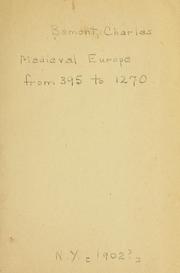 Cover of: Medieval Europe from 395 to 1270