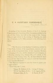Cover of: A meeting of the Associate Members of the U.S. Sanitary Commission, and of members of the Commission resident in the city of New York ...