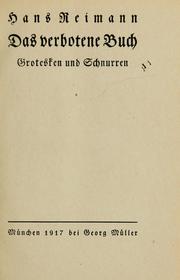 Cover of: Das verbotene Buch, Grotesken und Schnurren