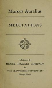 Cover of: Meditations. by Marcus Aurelius