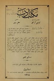 Cover of: Mekteb-i edeb by Mu'allim Nācī