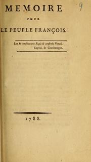 Cover of: Memoire pour le peuple françois